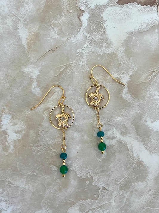 Jade Turtles Earrings