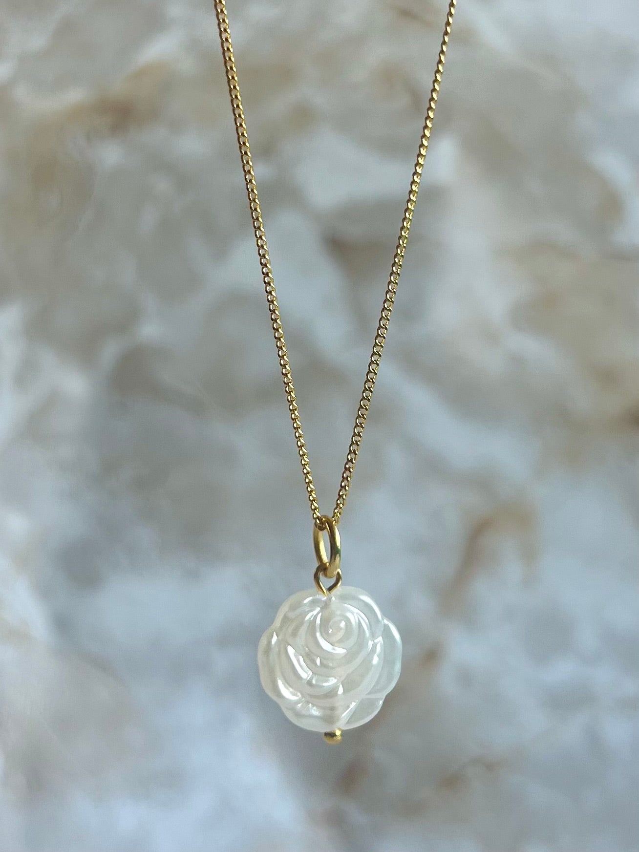 White Rose Necklace