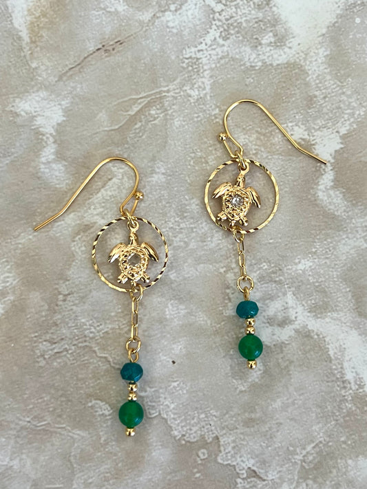 Jade Turtles Earrings