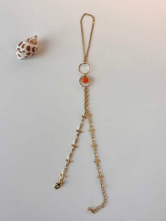 Peach Hand Chain