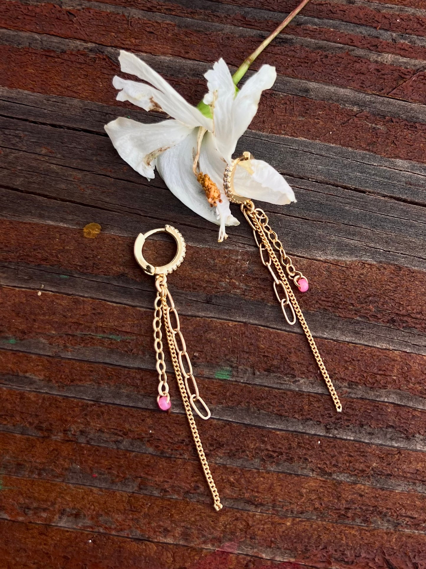 Pinky Hoops Earrings