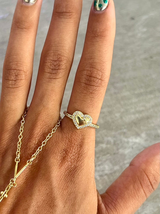 Pave Heart Ring