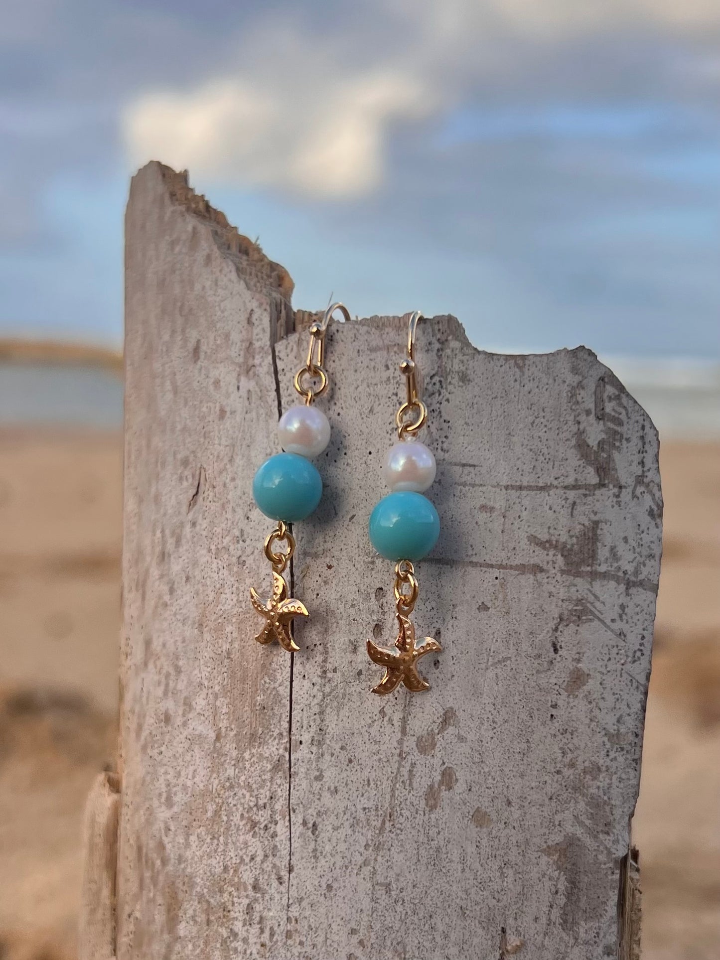 Starfish Blue Earrings