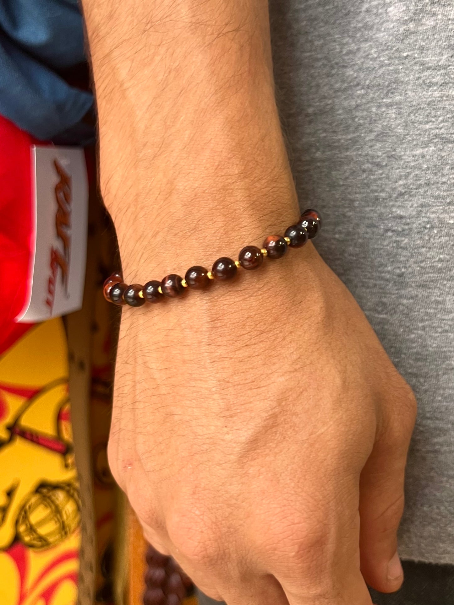 Red Tiger Eye Elastic Bracelet