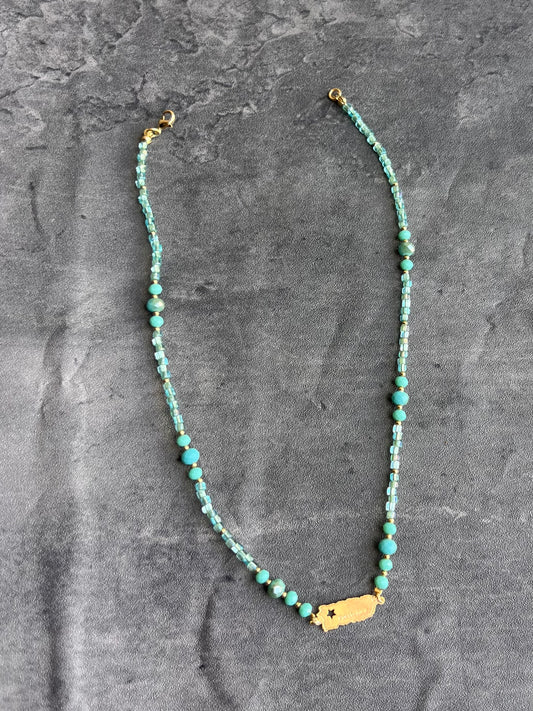 PR Map Turquoise Choker