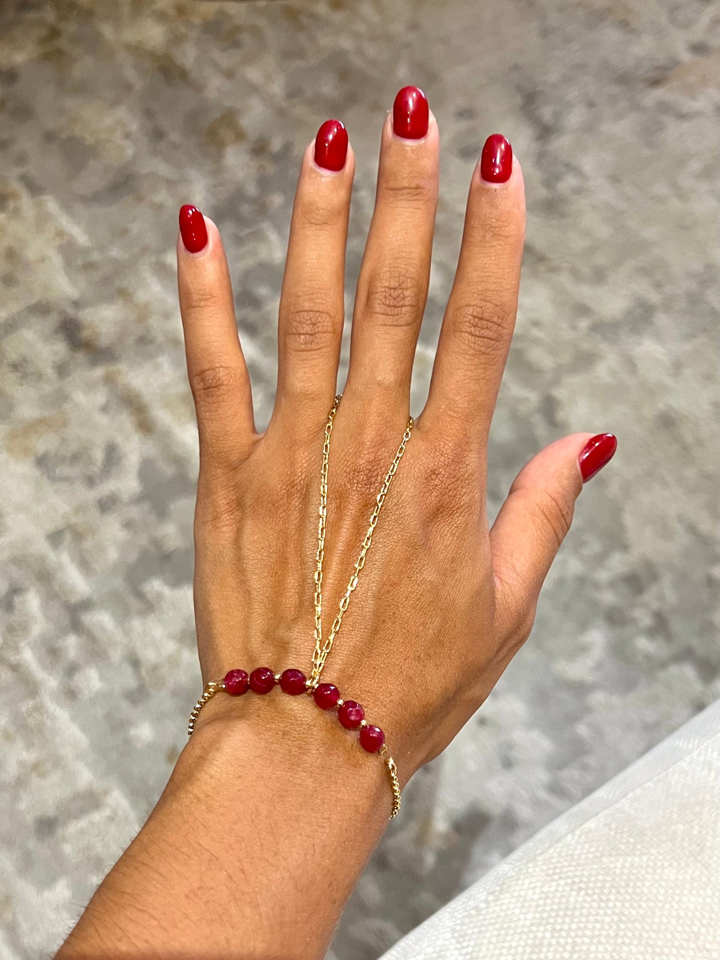 Royal Ruby Hand Chain