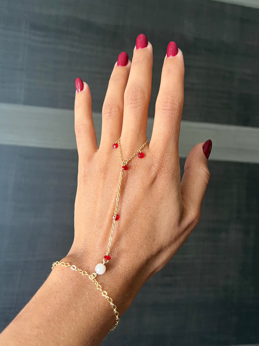 Crystals Red Hand Chain