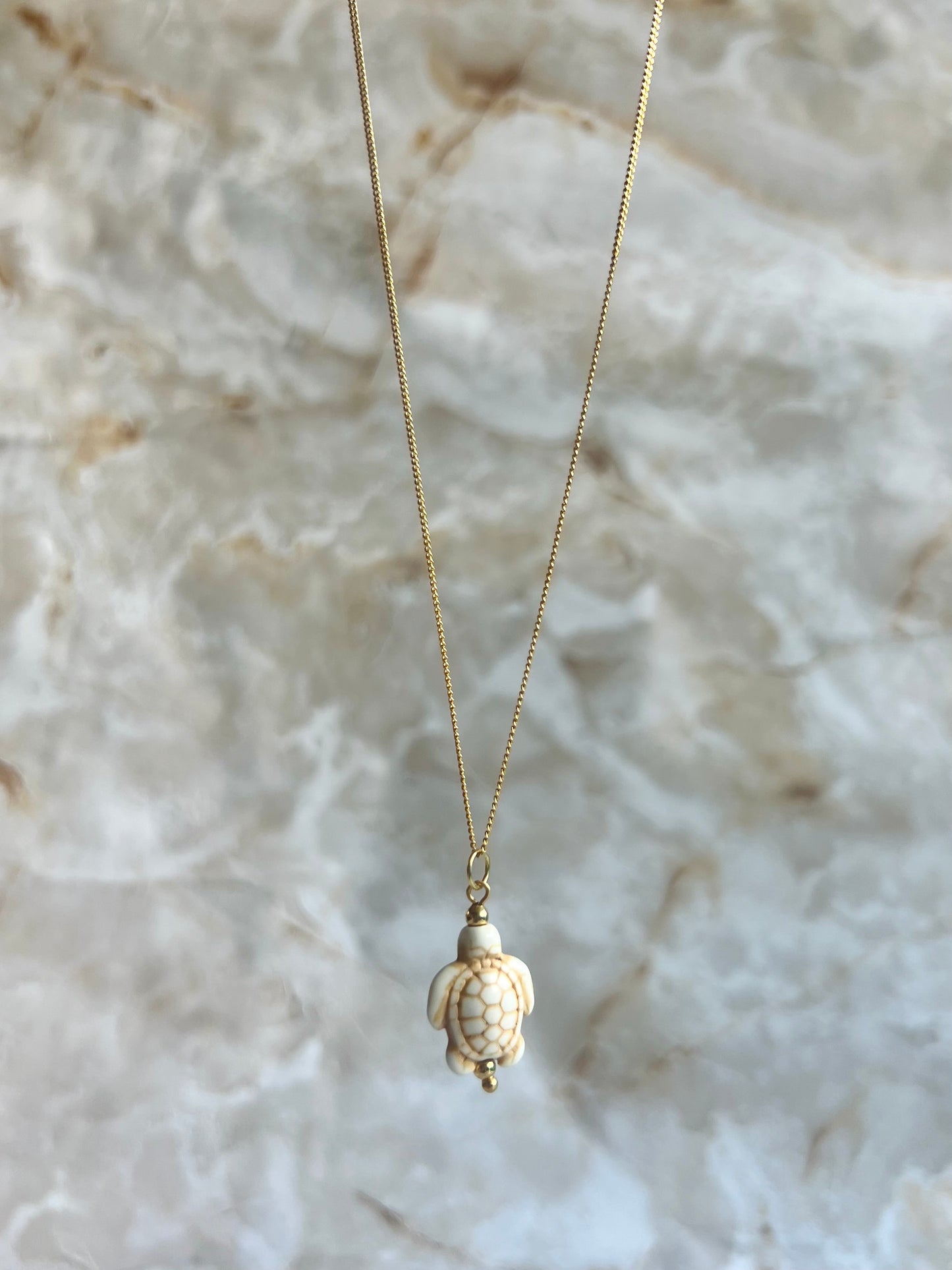 Creamy Turtle Necklace