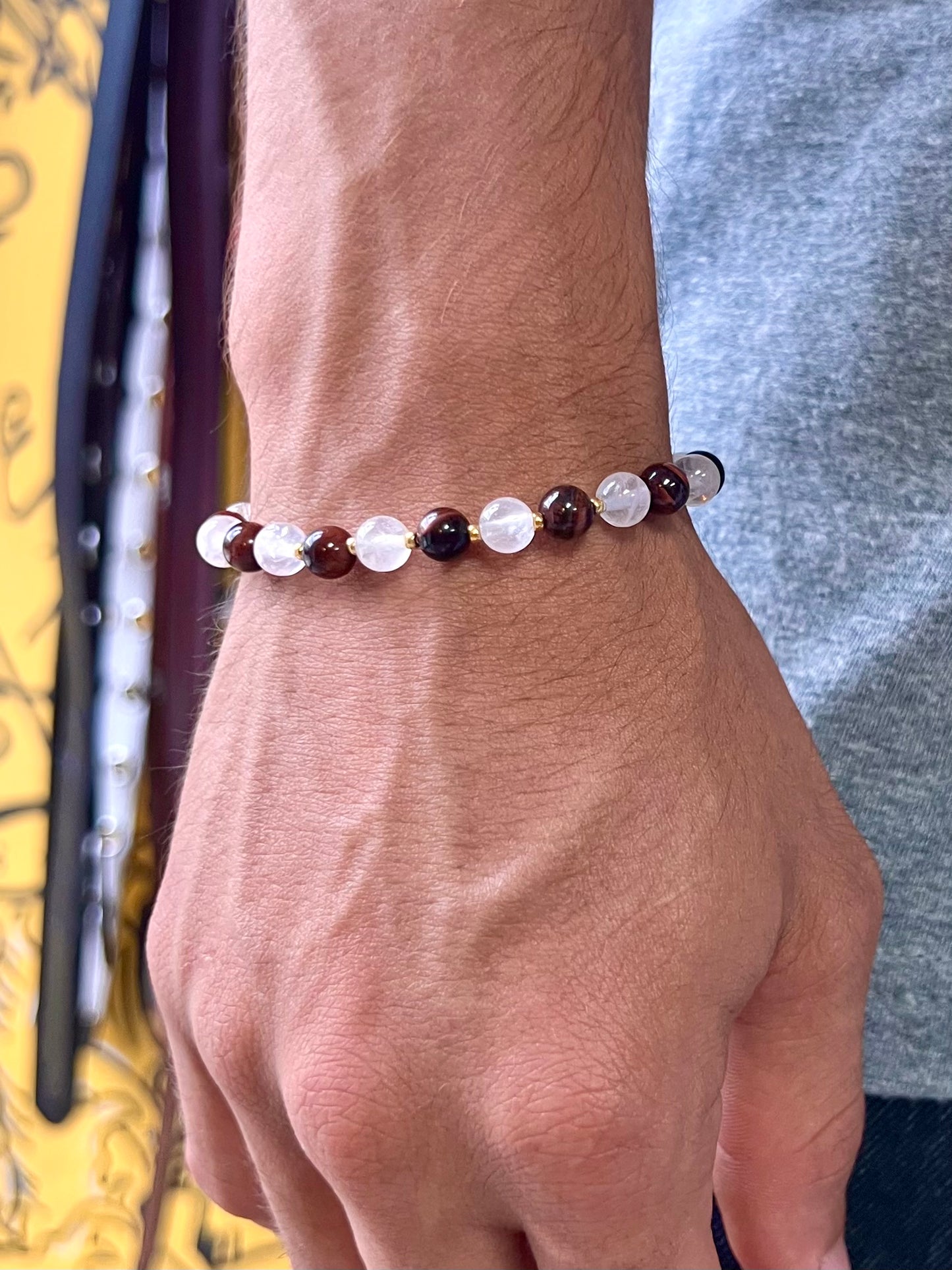 Jade Blanco Elastic Bracelet