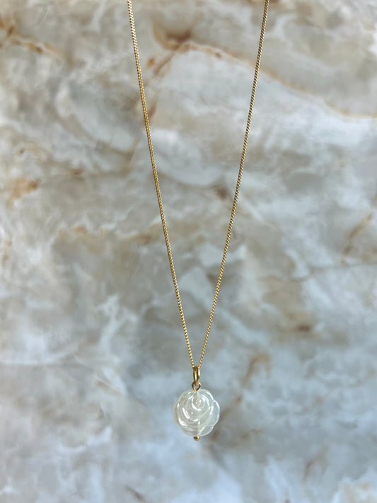 White Rose Necklace