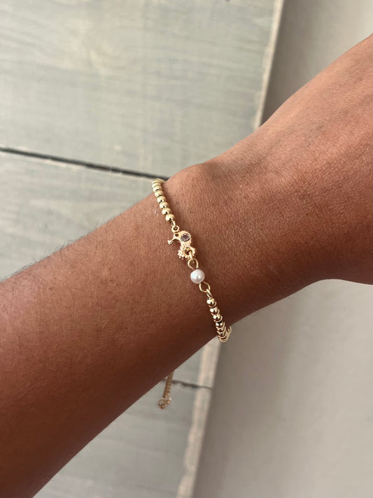Seahorse Pearl Bracelet