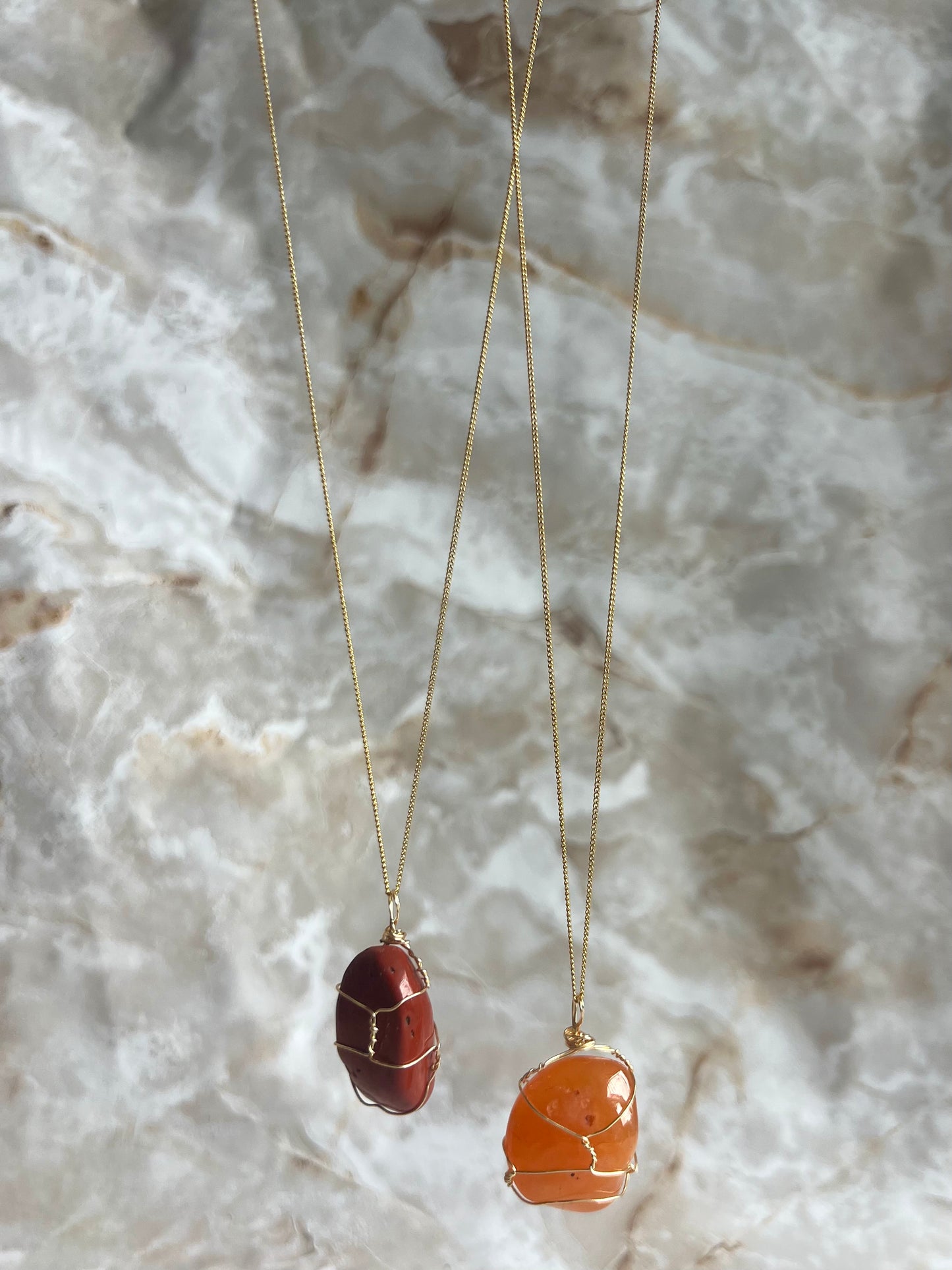 Orange Stones Necklaces