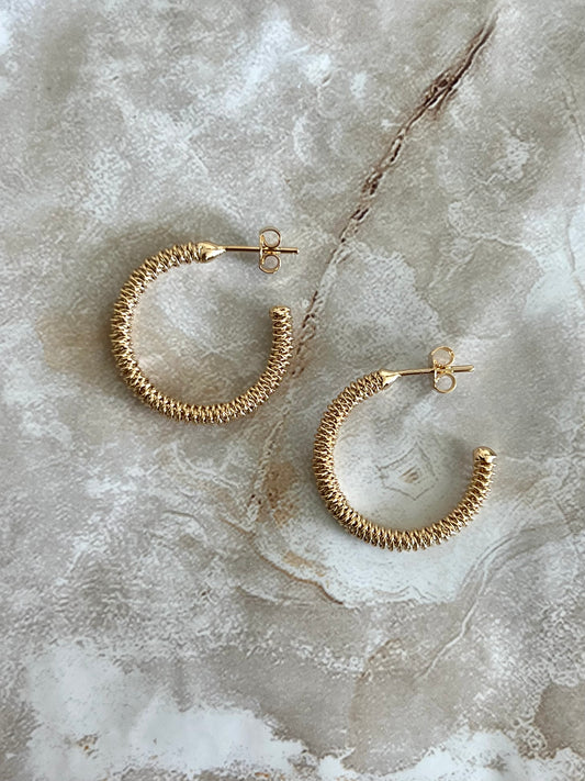 Tiny Textured Hoops