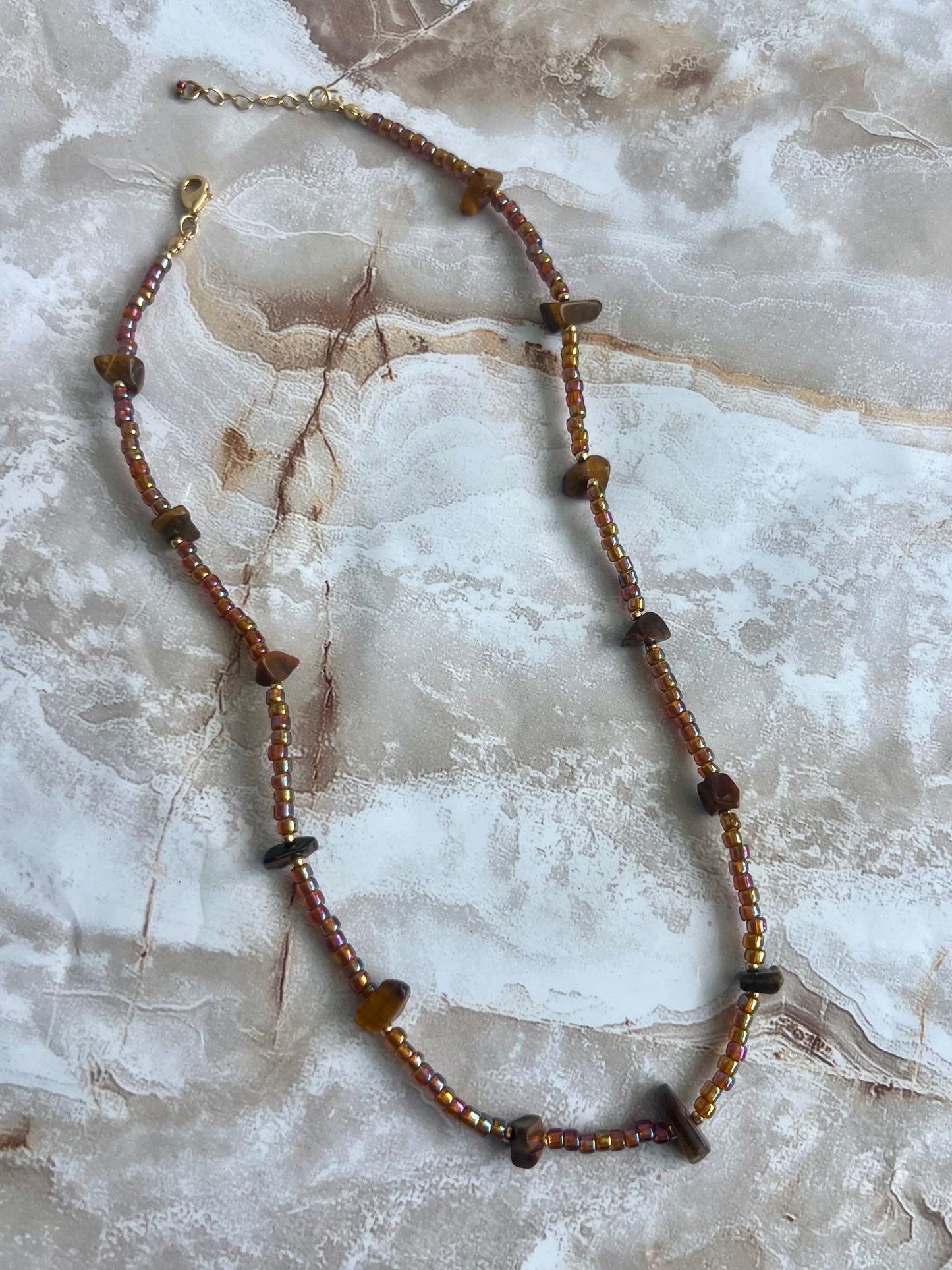 Tiger Eye Chips Necklace