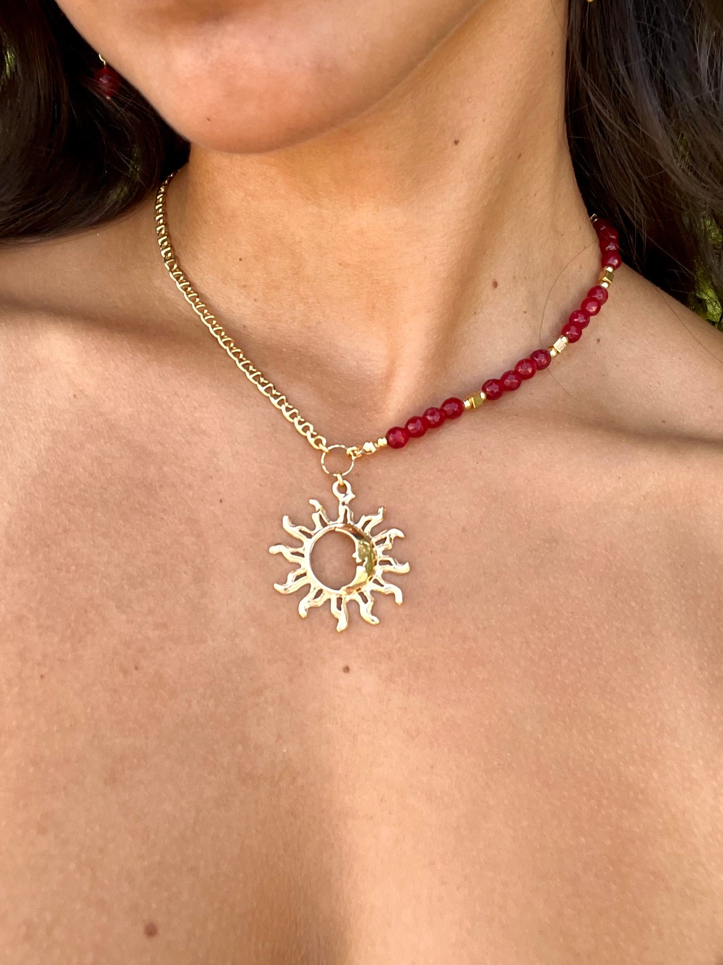 Sunny Ruby Necklace