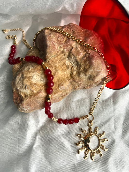 Sunny Ruby Necklace