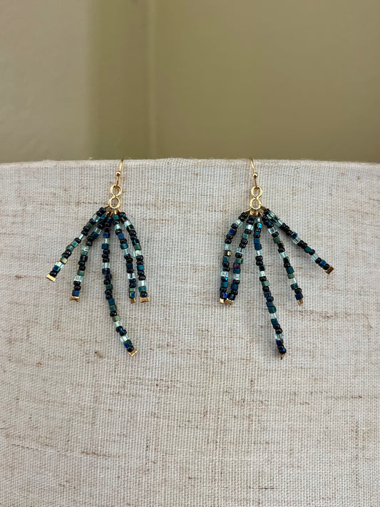 Azul Metálico Earrings