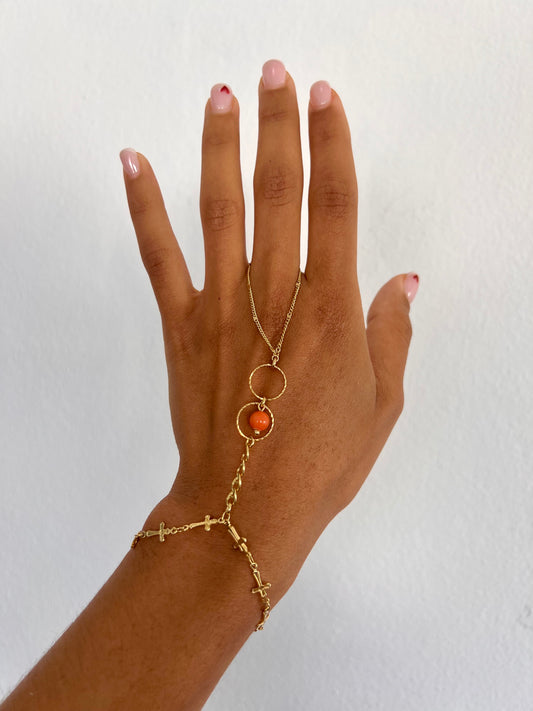 Peach Hand Chain