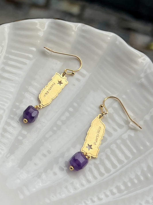 Puerto Rico Amethyst Earrings