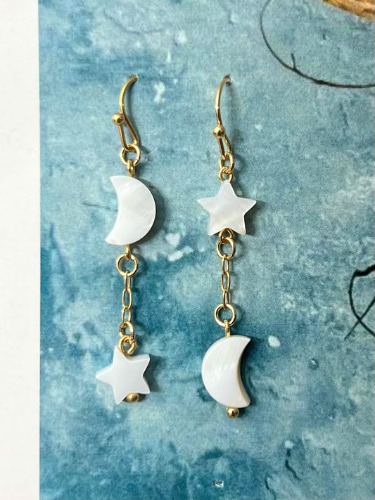 Starry Moon Earrings