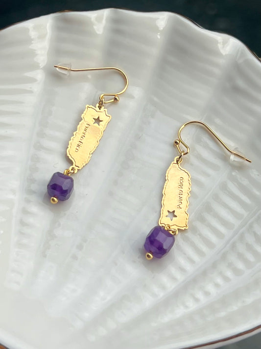 Puerto Rico Amethyst Earrings