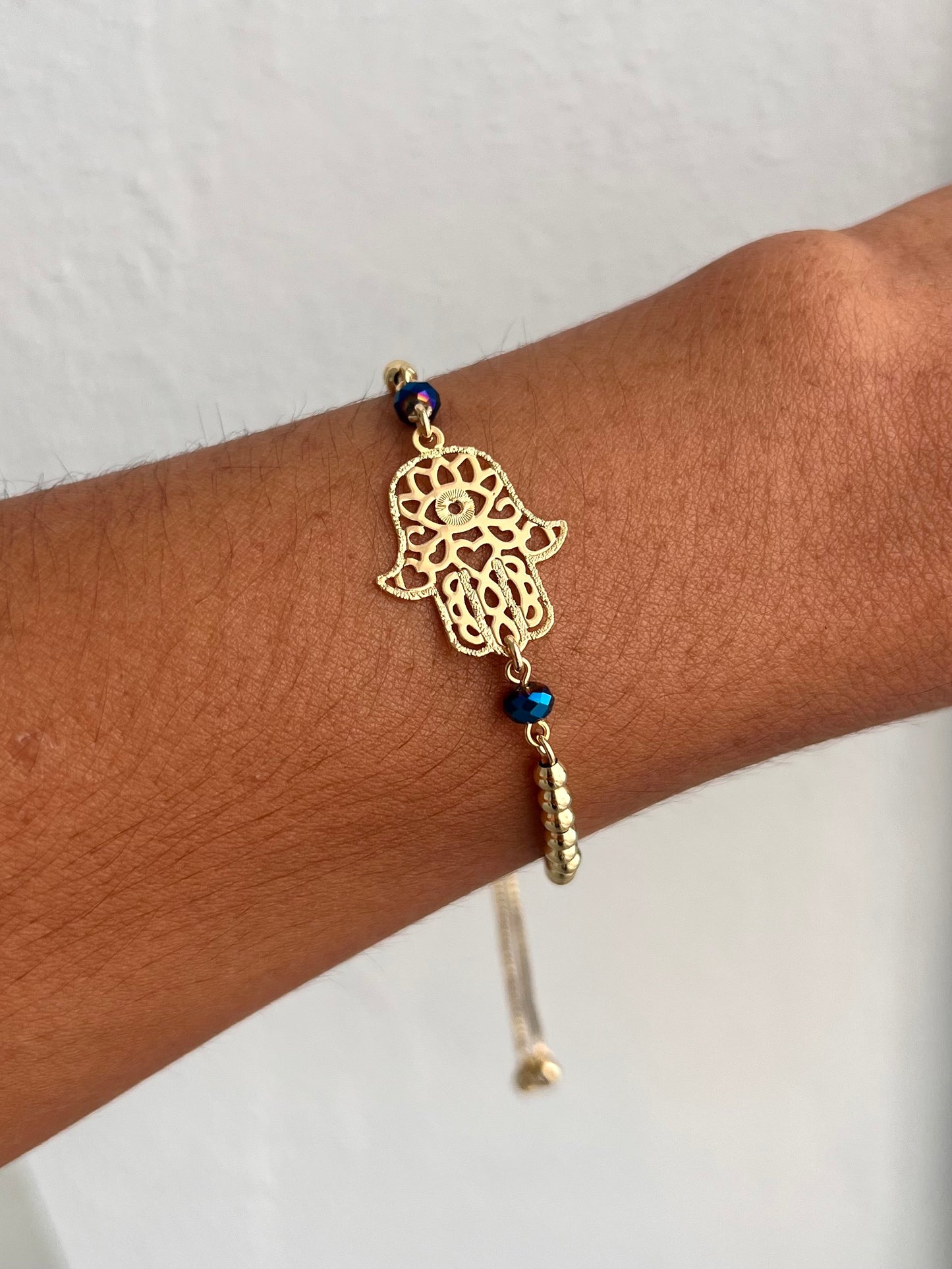 Hamsa Blue Bracelet