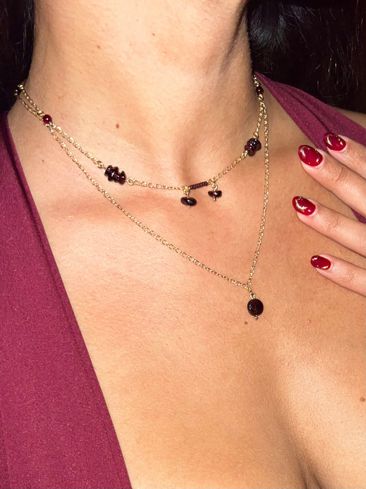 Red Waterfall Necklace