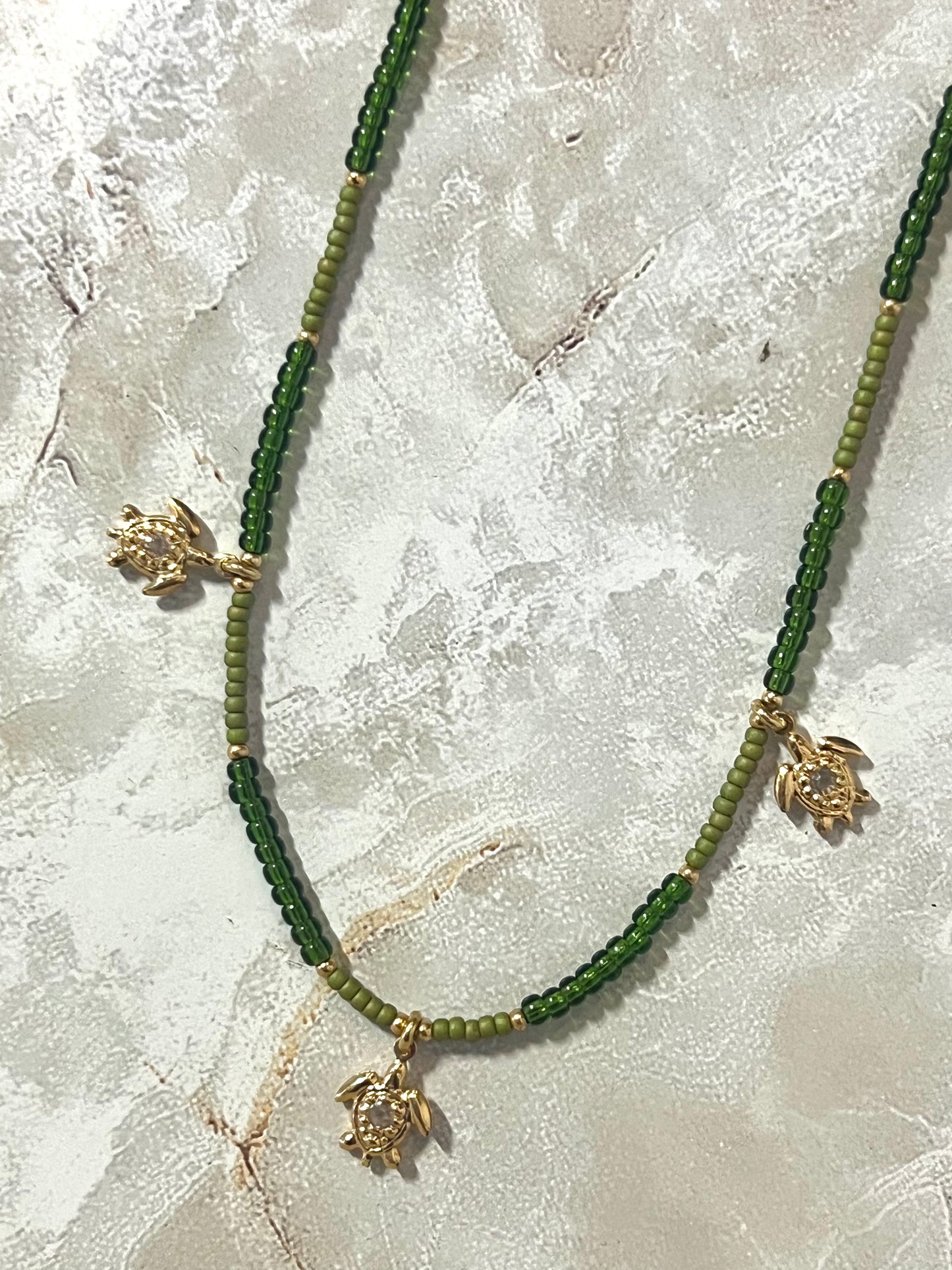 Turtles Green Necklace