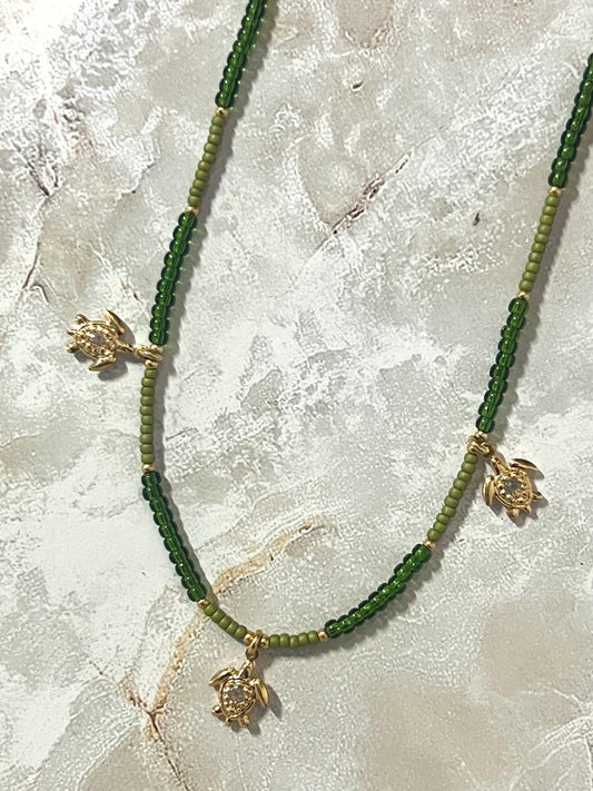 Turtles Green Necklace