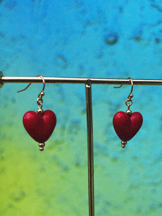 Red Heart Earrings