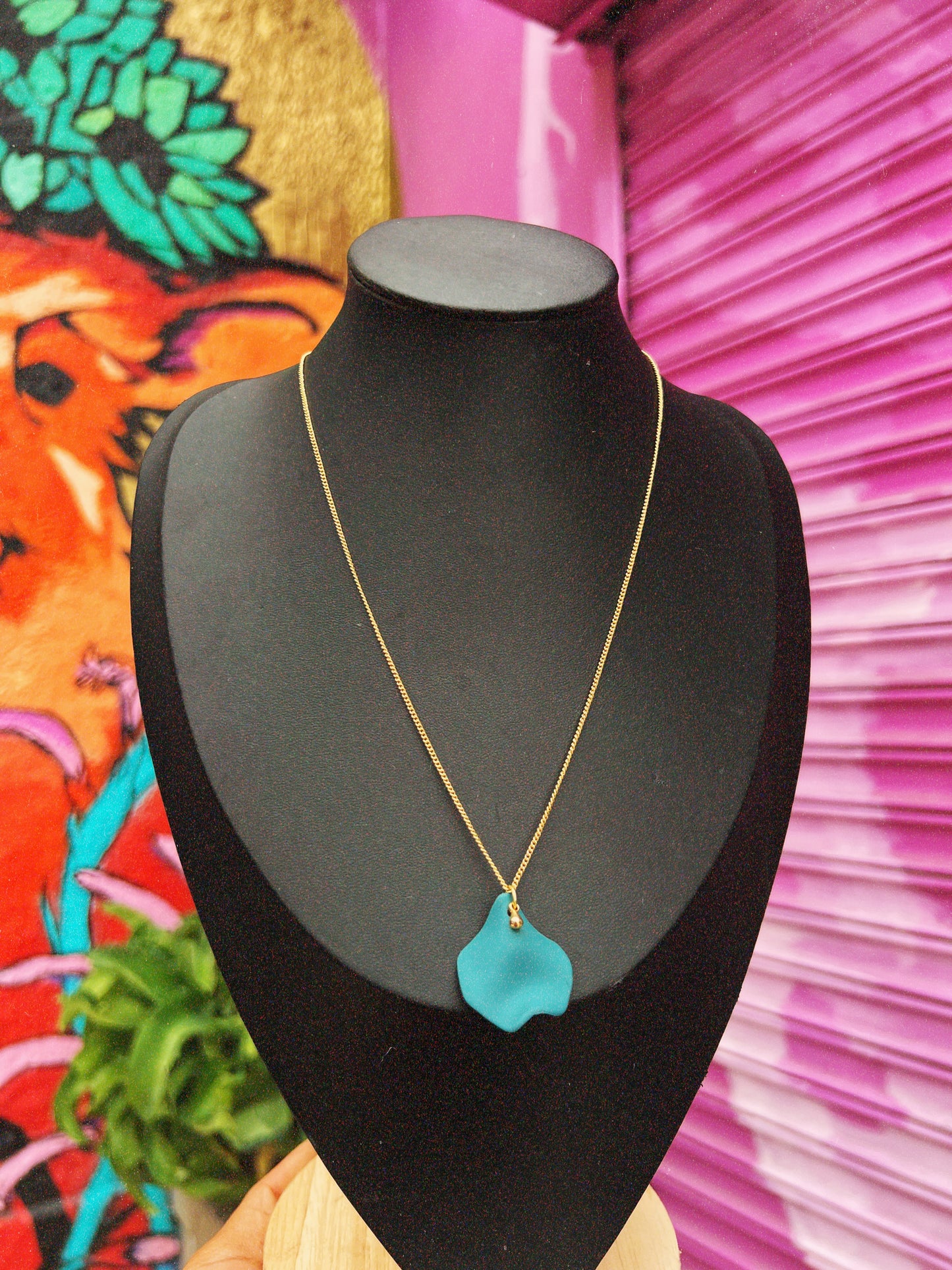 Turquoise Petal Necklace