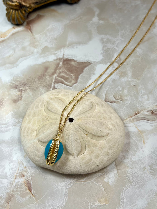 Blue Cowrie Necklace