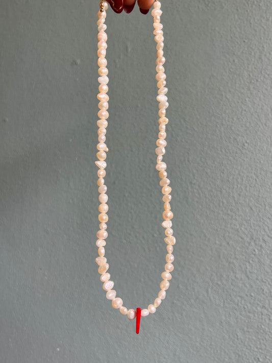 Coral Pearl Necklace