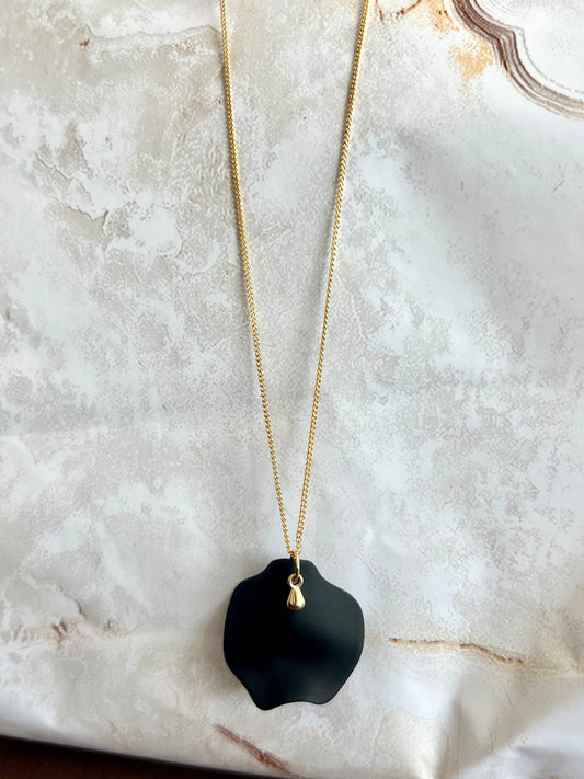 Black Petal Necklace