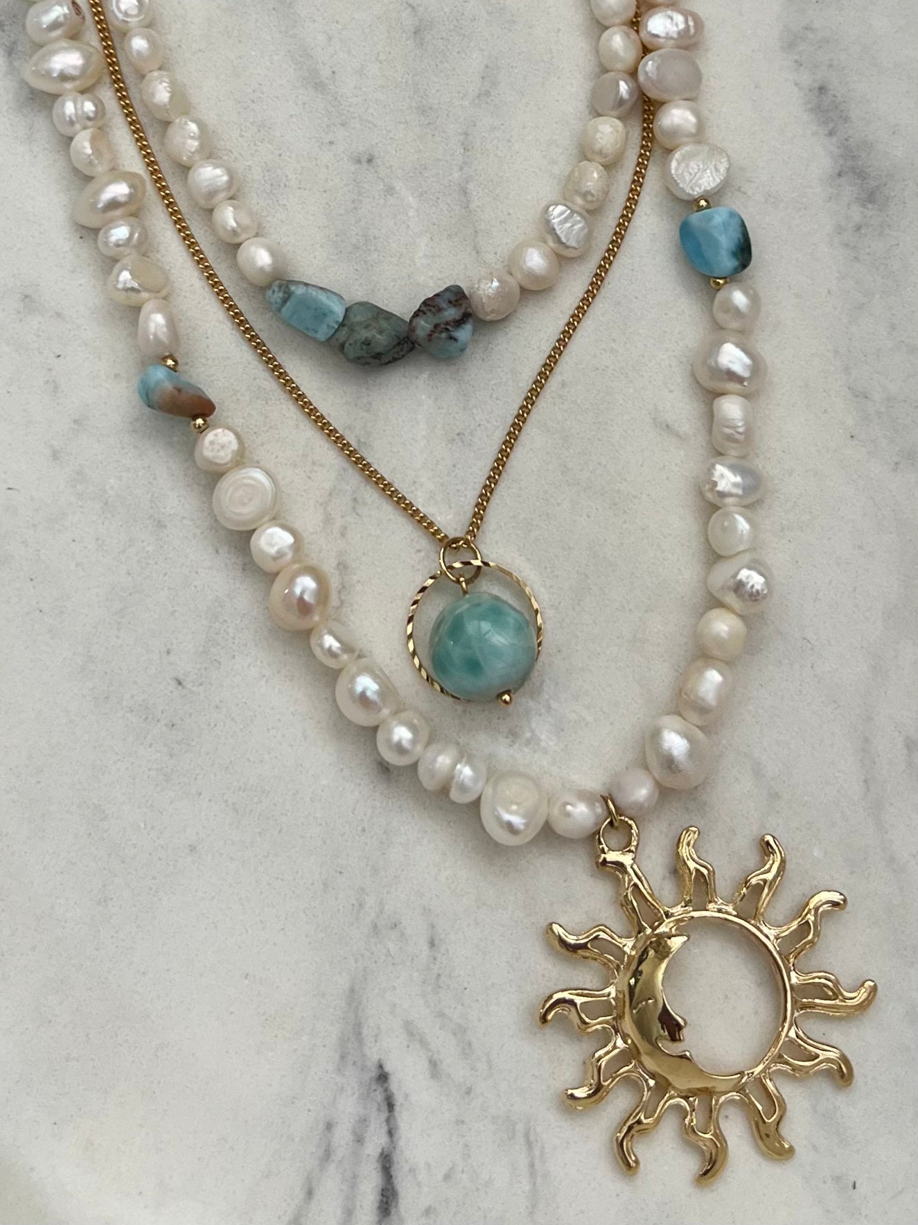 Larimar World Necklace