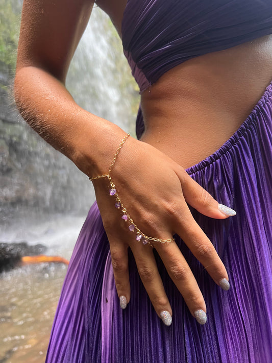 Amethyst Tears Hand Chain