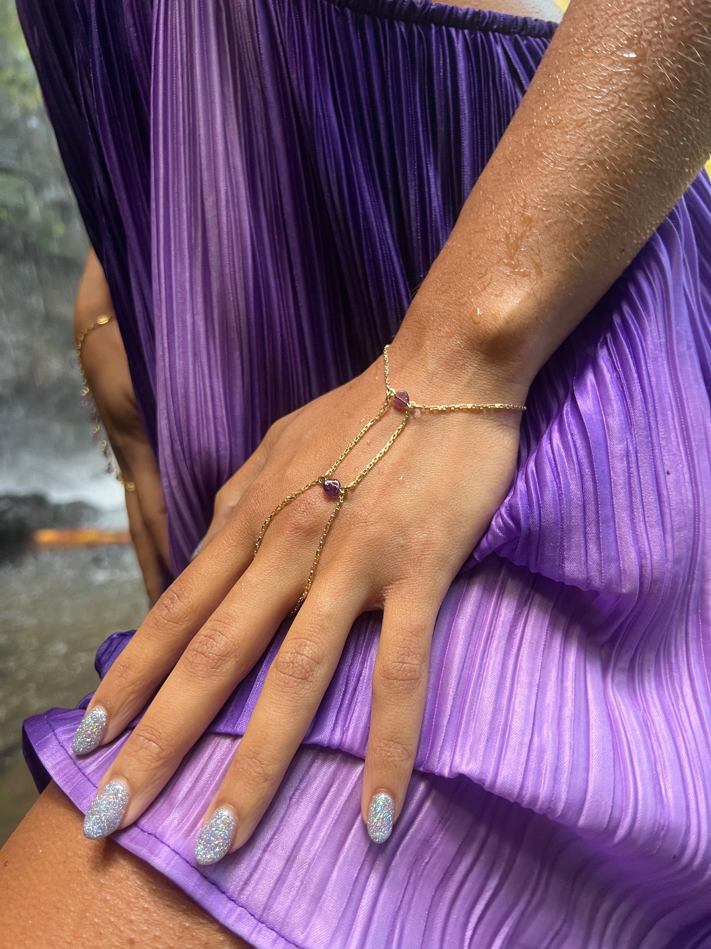 Lilac Hand Chain