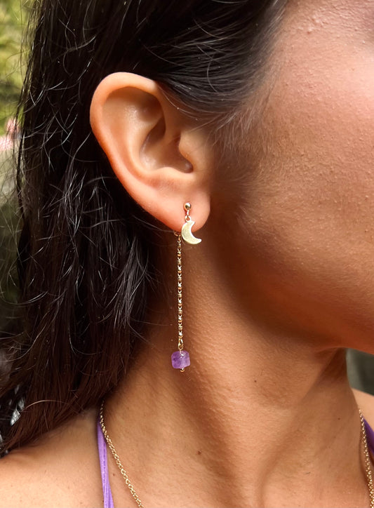 Moonstar Amethyst Earrings