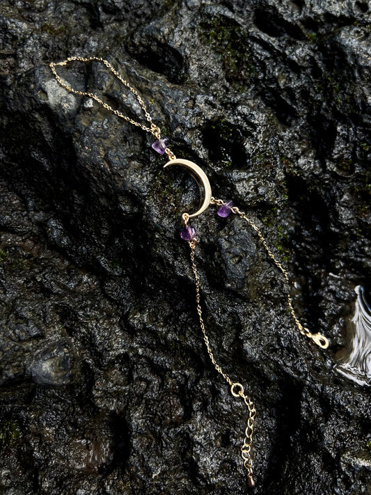 Amethyst Moon Hand Chain