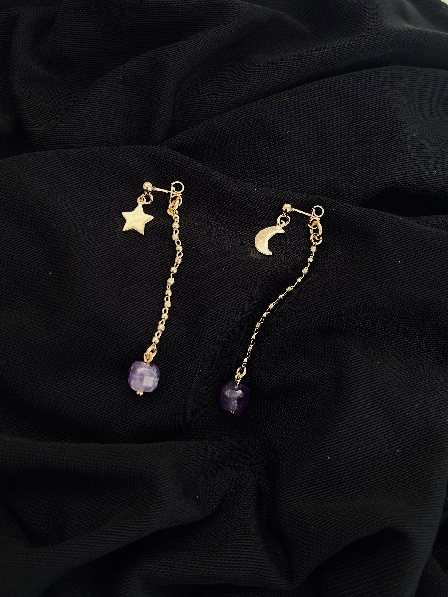 Moonstar Amethyst Earrings