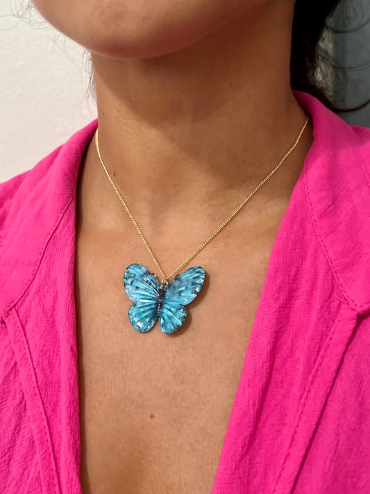 Turquoise Butterfly Necklace