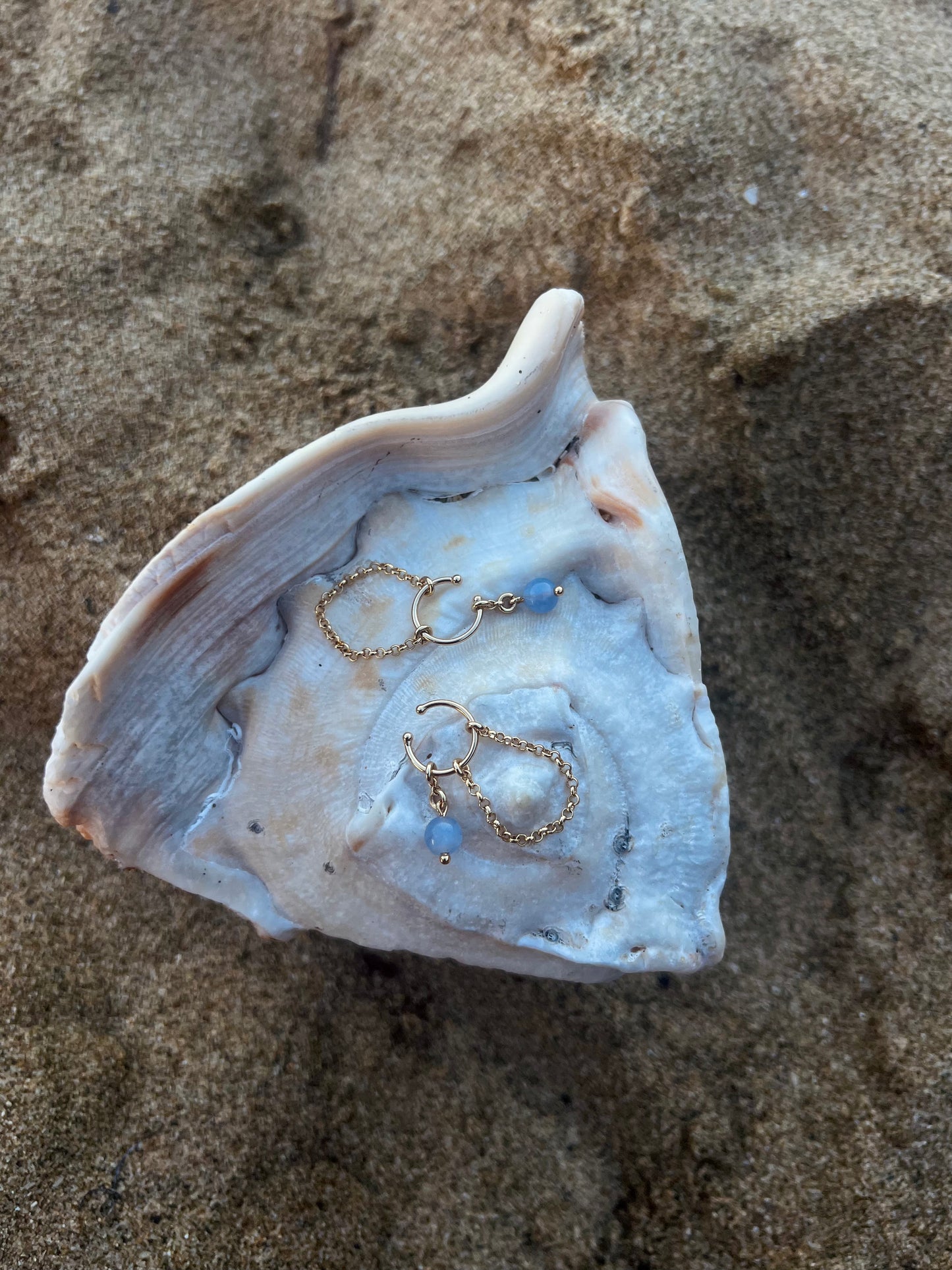 Aquamarine Cuff Earrings