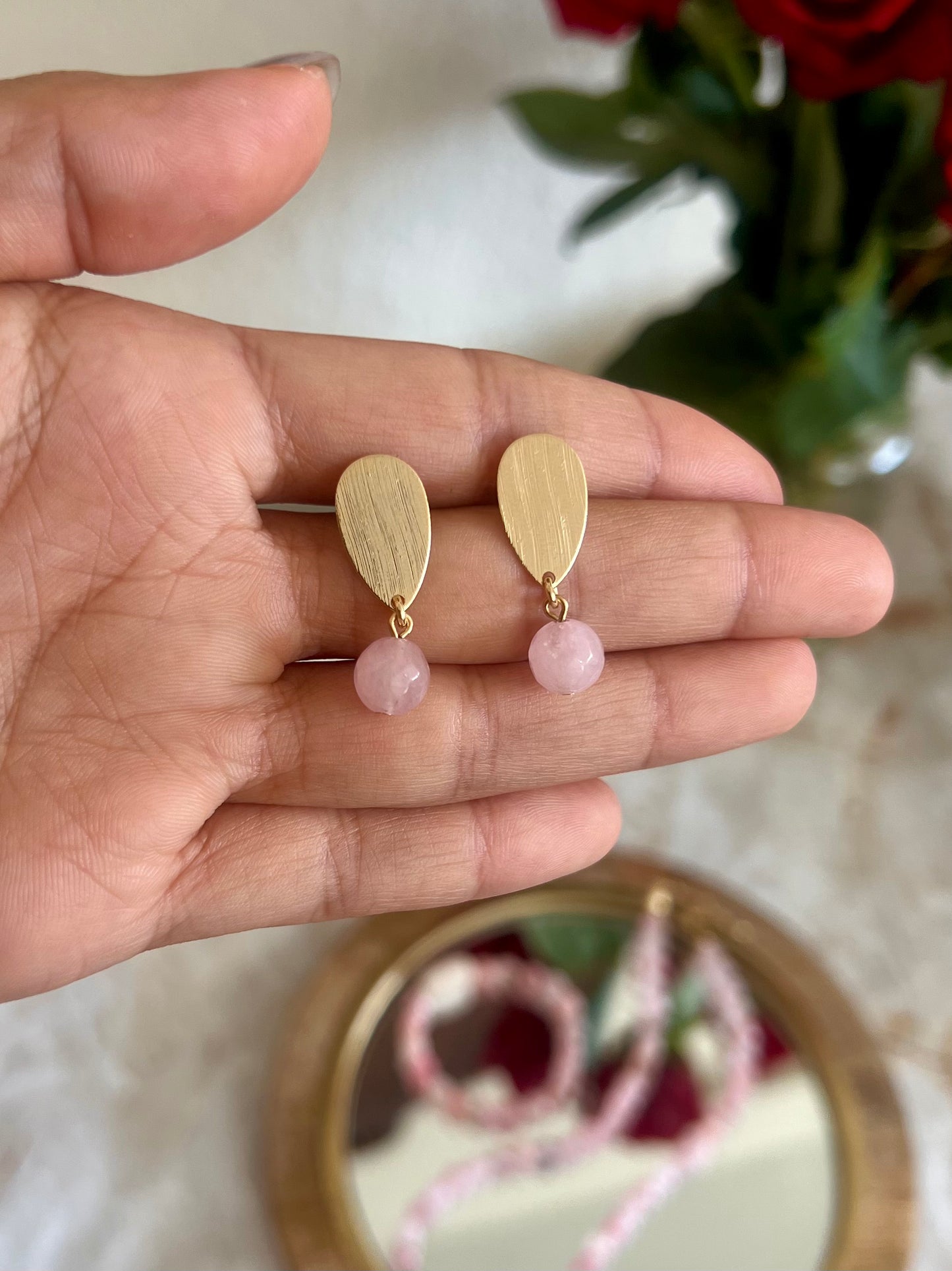 Rose Quartz Earrings