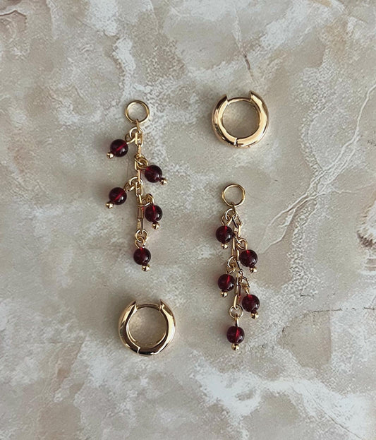 Red Moon Earrings